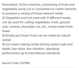 Salav Food processor salad ice cream image 5