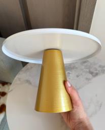 White and Gold Cake Stand image 1