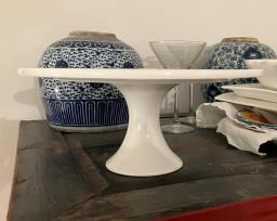 White Porcelain Cake Stand image 1