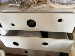 Black and White shoe cabinet with drawer image 3