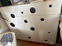 Black and White shoe cabinet with drawer image 2