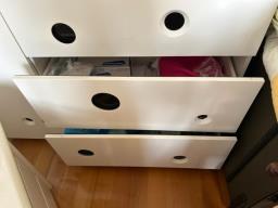 Black and White shoe cabinet with drawer image 4
