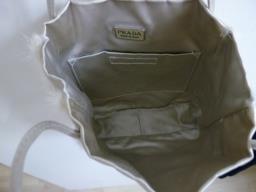 Prada satin handbag with mink trim image 2