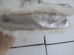 Prada satin handbag with mink trim image 5