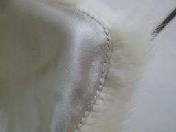 Prada satin handbag with mink trim image 7