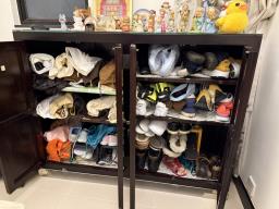 Solid wood shoe cabinet image 1