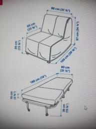 150 Ikea Lycksele Lovas single sofabed image 2