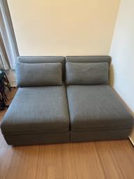 2 seat sofa bed hardly used image 2