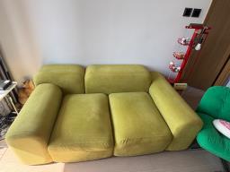 2 Seater Green Sofa image 1