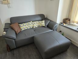 2 seater sofa and footstool image 1