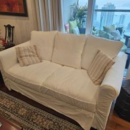 2 seater sofa and single chair image 1