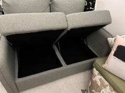 2 Seater Sofa with Storage  Footstool image 2