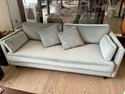 2 Three- Seaters French velvet sofas image 1