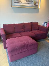 3 Seater Sofa and Foot Stool image 4