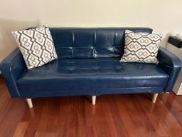 Almost completely new blue sofa image 3