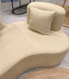 Biege Cream Off-white Small Designer Sof image 3