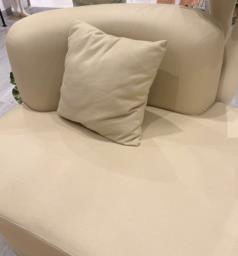 Biege Cream Off-white Small Designer Sof image 4