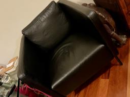 Black single sofa from Ikea image 1