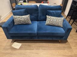 Blue velvet couch image 1