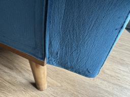 Blue velvet couch image 3