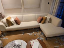 Boucle cream L shape Sofa image 2