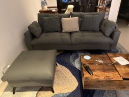 Brand new Dark Grey Sofa with Ottoman image 1