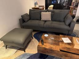 Brand new Dark Grey Sofa with Ottoman image 2