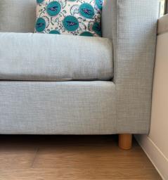 Comfortable 2 Seater Light Blue Sofa image 2