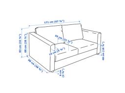 Comfortable 2 Seater Light Blue Sofa image 3