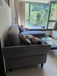 Comfy L-shaped Sofa in Grey - Only 1 yea image 3