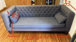 Fabric 3- seater sofa image 1