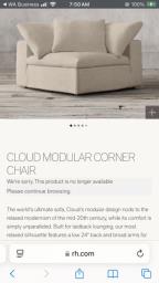 for Sale Rh Cloud Modular Corner Chair image 2