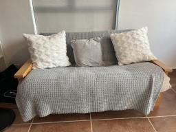 Futon style sofa bed image 1
