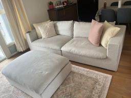 Fuurn sofa and ottoman for sale image 1