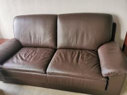 Genuine leather 2-seater sofa image 1