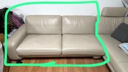 Giormani real leather sofa image 1