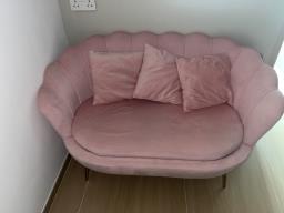 Good as new small velvet sofa image 2