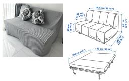 Ikea 2-seat Sofa-bed like new condition image 1