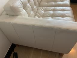 Ikea Faux Leather White Two-seater Sofa image 3
