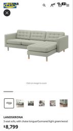 Ikea Landskrona 3-seat sofa with chaise image 4