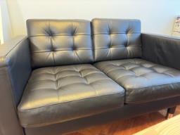 Ikea Landskrona black 2-seat sofa image 1
