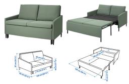 Ikea Linnefors - 2-seat sofa-bed image 1