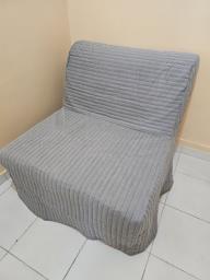 Ikea single sofa bed with cover image 3