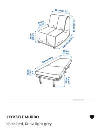 Ikea single sofa bed with cover image 2