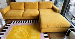 Imported L-shape Sofa in Mustard Yellow image 1