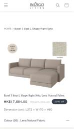 Indigo Living 3 Seat L Shape Sofa Bed image 1