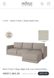 Indigo Living 3 Seat L Shape Sofa Bed image 3