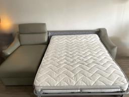 Italian Genuine Leather Lshape Sofa Bed image 1