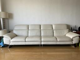 Italy made genuine leather 4 seater sofa image 1