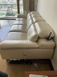 Italy made genuine leather 4 seater sofa image 4